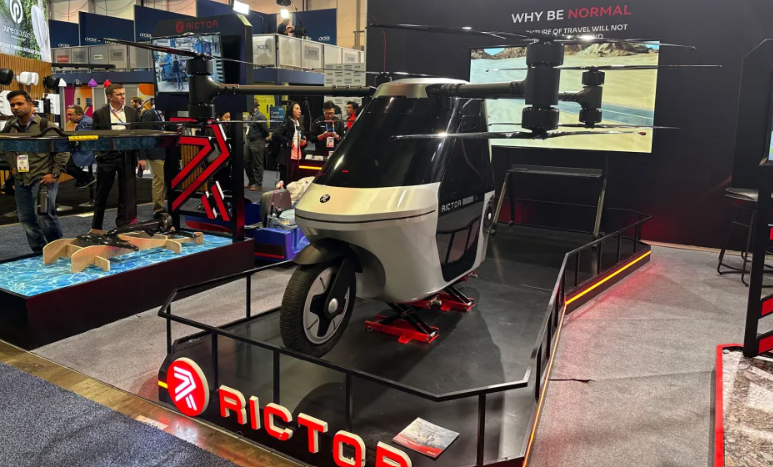 حصري النور نيوز | Rictor Skyrider X1 مشروع دراجة نارية تتحول إلى طائرة مروحية #CES2025